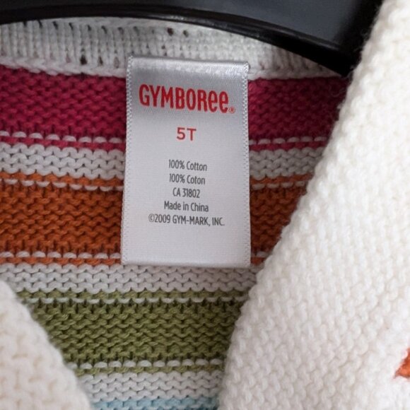GYMBOREE Girl's Button-Up Short-Sleeve Sweater with Hoodie Age 5 - Picture 4 of 6